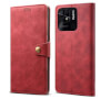 Lenuo Leather flipové pouzdro pro Xiaomi Redmi 10C, červená 