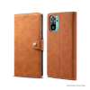 Lenuo Leather flipové pouzdro pro Xiaomi Redmi 13C hnědá 