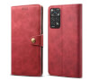 Lenuo Leather flipové pouzdro pro Xiaomi Redmi Note 11 Pro/Pro 5G, červená 