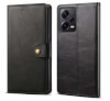 Lenuo Leather flipové pouzdro pro Xiaomi Redmi Note 12 5G, černá 