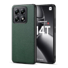 Lenuo TPU leather kryt pro Xiaomi 14T tmavě zelená 