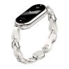 Xiaomi Smart Band 8/9/10 Strap kov/kůže Bílý 