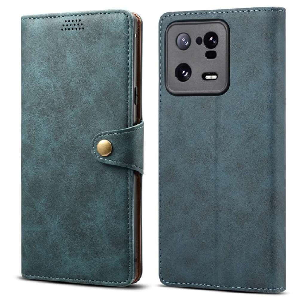 Lenuo Leather flipové pouzdro pro Xiaomi 13 Pro modrá 