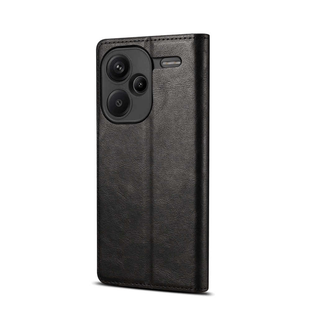 Lenuo Leather flipové pouzdro pro Xiaomi Redmi Note 13 Pro+ 5G černá 