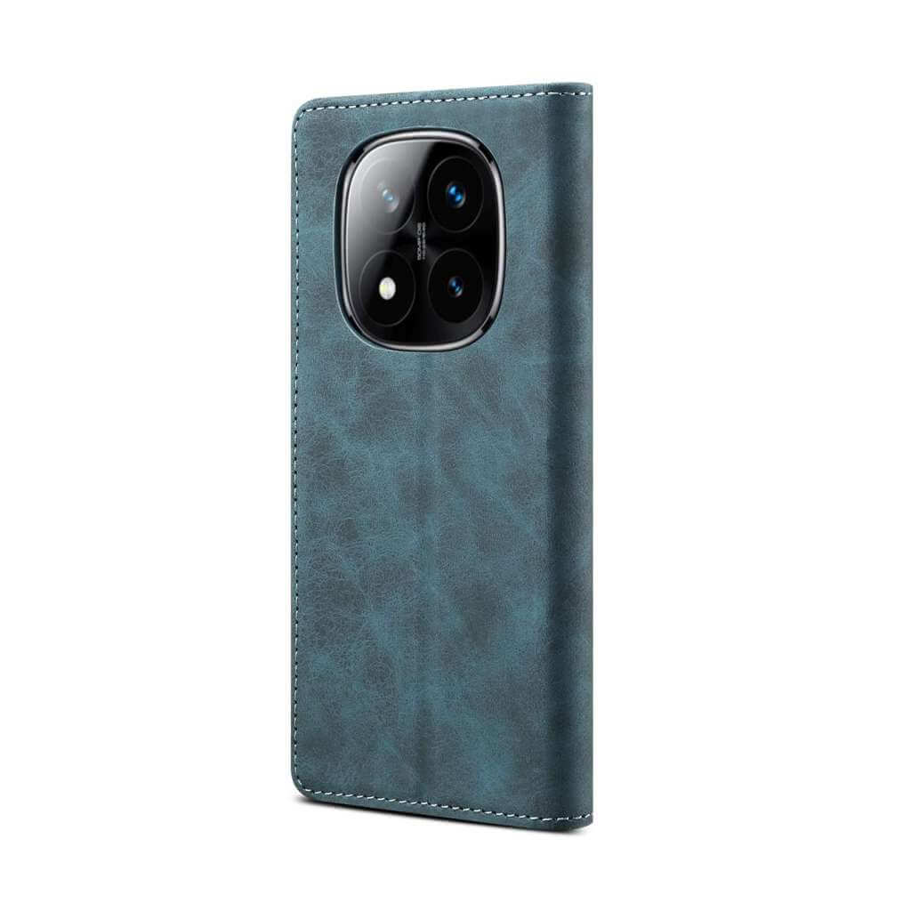 Lenuo Leather flipové pouzdro pro Xiaomi Redmi Note 14 Pro 4G modrá 