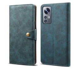 Lenuo Leather flipové pouzdro pro Xiaomi 12/12X, modrá 