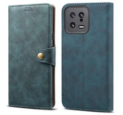 Lenuo Leather flipové pouzdro pro Xiaomi 13, modrá 