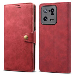 Lenuo Leather flipové pouzdro pro Xiaomi 13 Pro červená 