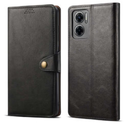 Lenuo Leather flipové pouzdro pro Xiaomi Redmi 10 5G, černá 