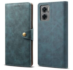 Lenuo Leather flipové pouzdro pro Xiaomi Redmi 10 5G, modrá 