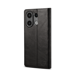 Lenuo Leather flipové pouzdro pro Xiaomi Redmi Note 13 černá 