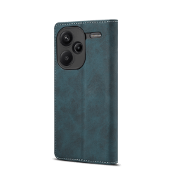 Lenuo Leather flipové pouzdro pro Xiaomi Redmi Note 13 Pro+ 5G modrá 