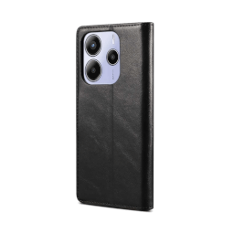 Lenuo Leather flipové pouzdro pro Xiaomi Redmi Note 14 5G černá 