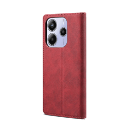 Lenuo Leather flipové pouzdro pro Xiaomi Redmi Note 14 5G červená 