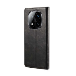 Lenuo Leather flipové pouzdro pro Xiaomi Redmi Note 14 Pro 4G černá 
