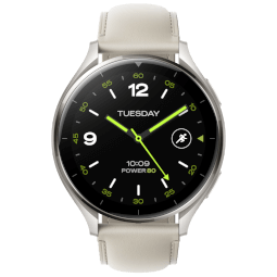 Xiaomi Watch 2 Titan Gray Case With White Leather Strap 