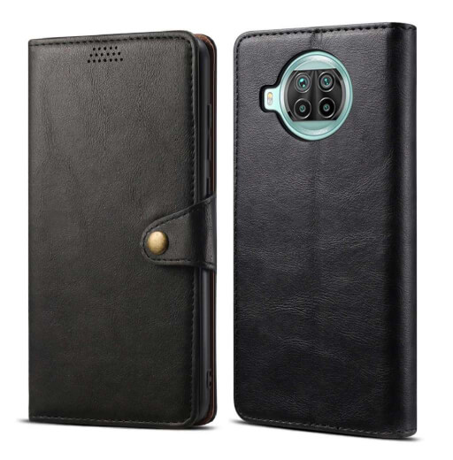 Lenuo Leather flipové pouzdro pro Xiaomi Mi 10T Lite, černá 