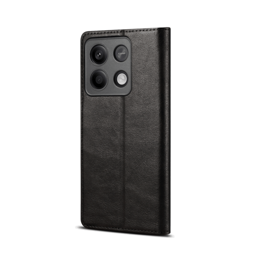 Lenuo Leather flipové pouzdro pro Xiaomi Redmi Note 13 5G černá 