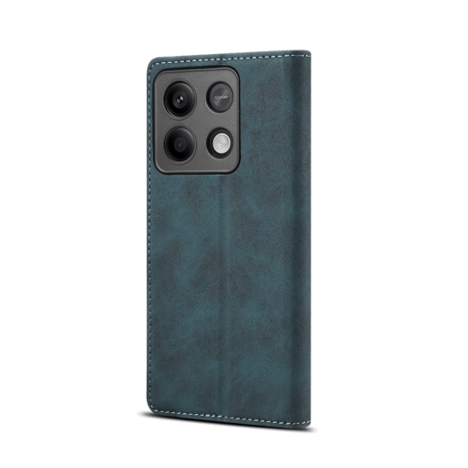 Lenuo Leather flipové pouzdro pro Xiaomi Redmi Note 13 5G modrá 