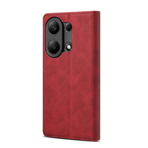 Lenuo Leather flipové pouzdro pro Xiaomi Redmi Note 13 Pro červená 