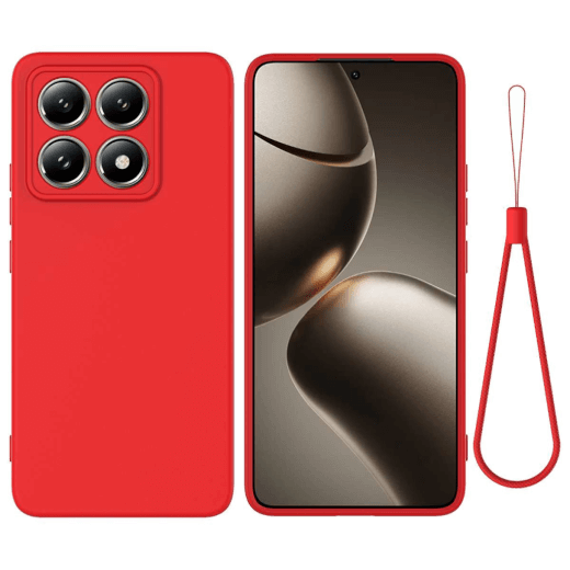 Lenuo Silikonový kryt pro Xiaomi 14T Pro červená 