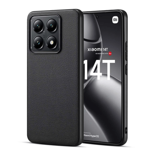 Lenuo TPU leather kryt pro Xiaomi 14T černá 