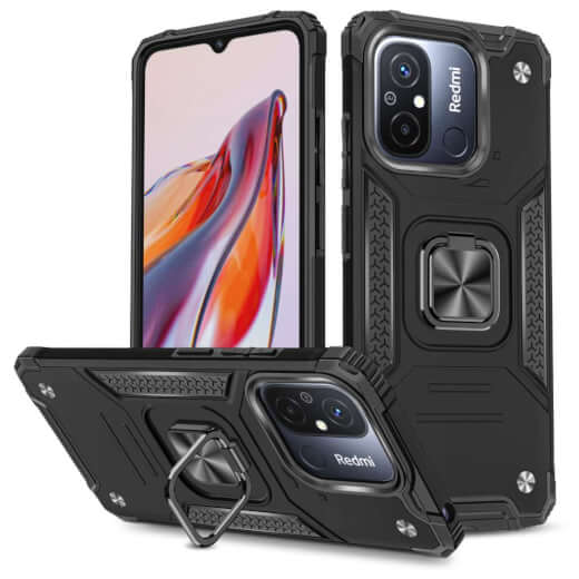 Lenuo Union Armor obal pro Xiaomi Redmi 12C, černá 