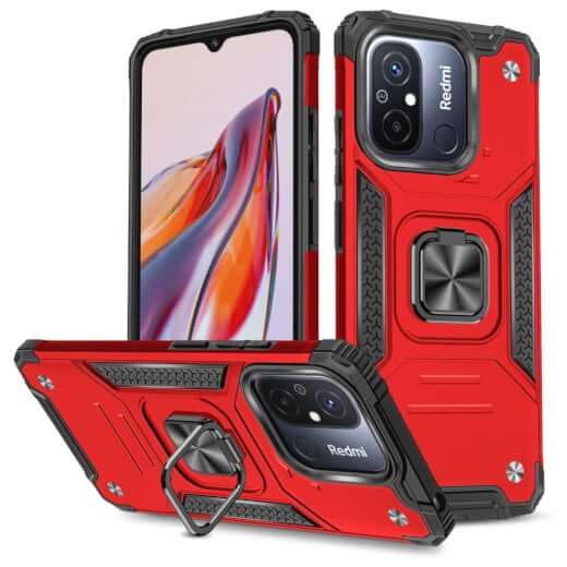Lenuo Union Armor obal pro Xiaomi Redmi 12C, červená 