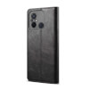 Lenuo Leather flipové pouzdro pro Xiaomi Redmi 12C, černá 