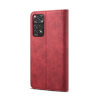 Lenuo Leather flipové pouzdro pro Xiaomi Redmi Note 11 Pro/Pro 5G, červená 