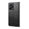 Lenuo Leather flipové pouzdro pro Xiaomi Redmi Note 12 5G, černá 