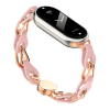 Xiaomi Smart Band 8/9/10 Strap kov/kůže Růžový 