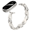 Xiaomi Smart Band 8/9/10 Strap kov/kůže Bílý 