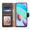Lenuo Leather flipové pouzdro pro Xiaomi Redmi 10, černá 