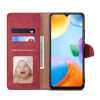 Lenuo Leather flipové pouzdro pro Xiaomi Redmi 10C, červená 