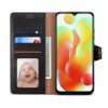 Lenuo Leather flipové pouzdro pro Xiaomi Redmi 12C, černá 