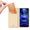 Dux Ducis flip pro Xiaomi Redmi Note 12 Pro+ 5G Zlatá 