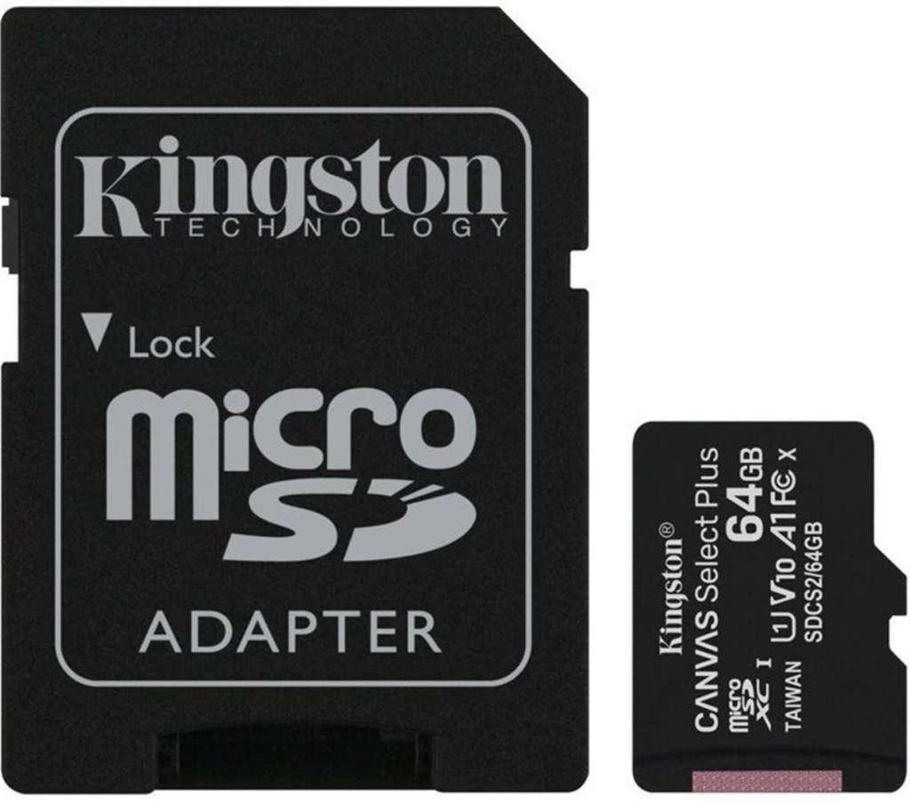 Kingston Canvas Select Plus 64GB microSDXC A1 CL10 s adaptérem